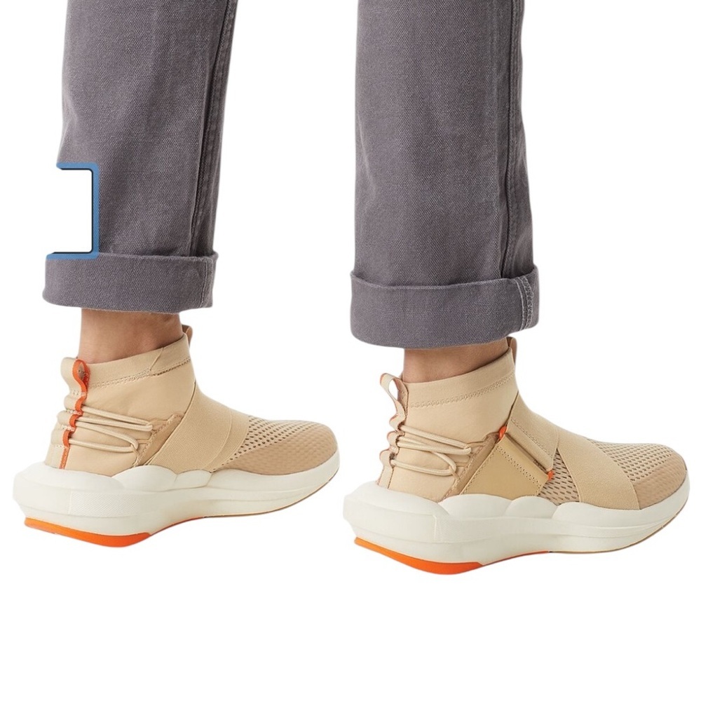 Sorel Explorer Defy Mid Sneaker High Top Tan with White Outsole Women's 9.5 - Picture 3 of 12